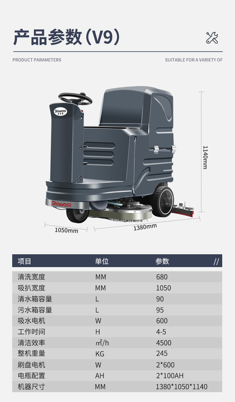 史沃斯V9手推式洗地吸干机(图16)